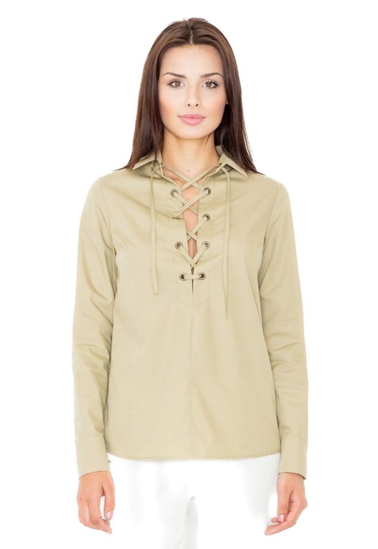 Дамска риза - Ananna - маслина - Зелен Figl