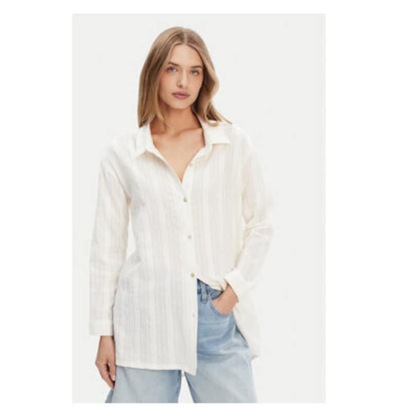 Дамска риза  ERJX603447 - Памук - Екрю - Екрю ROXY