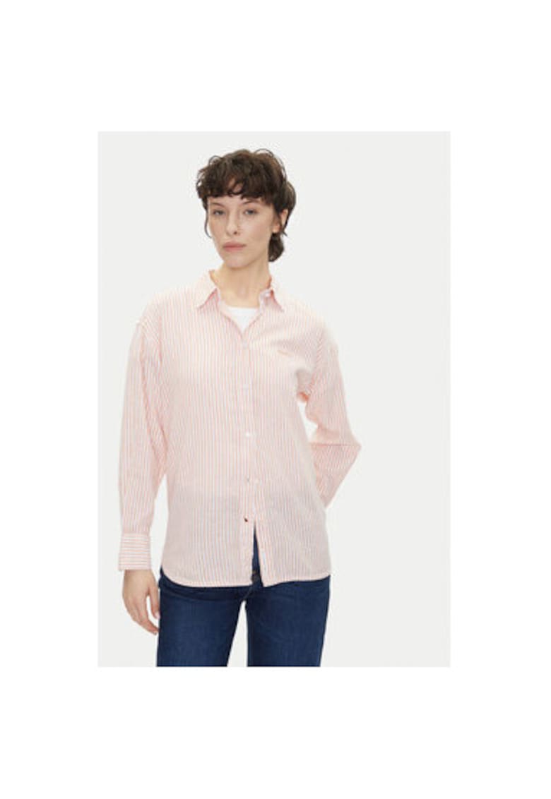 Дамска риза PL305033 - Лен/Памук - Оранжев - Оранжев Pepe Jeans