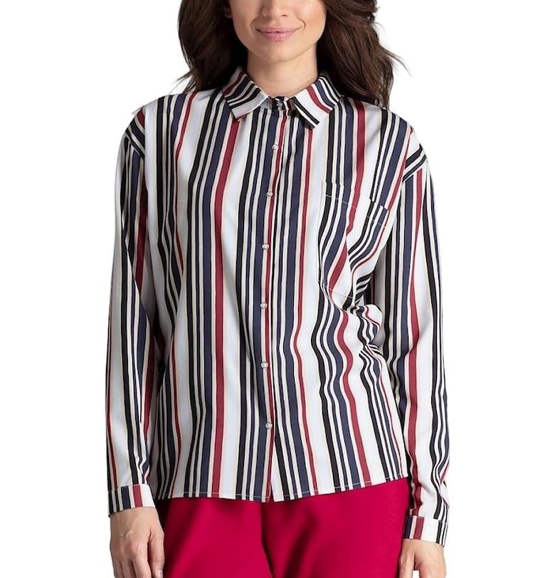 Дамска риза - Ленитиф - права кройка - дълъг ръкав - многоцветна - полиестер Lenitif