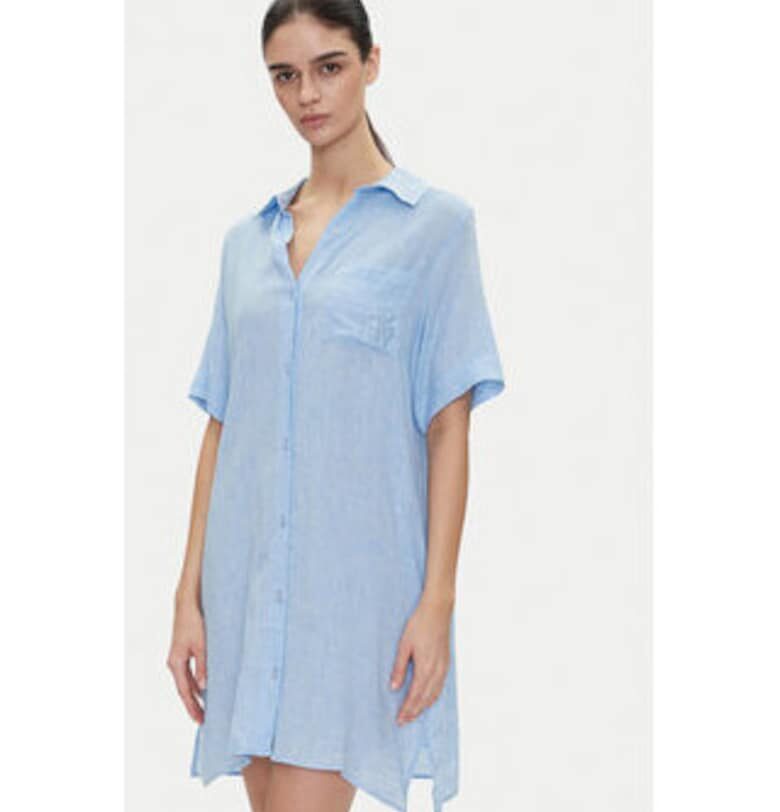 Дамска риза -  модел YI30054 422 ШАМБРЕ - светлосиня - 55% вискоза - 45% лен DKNY