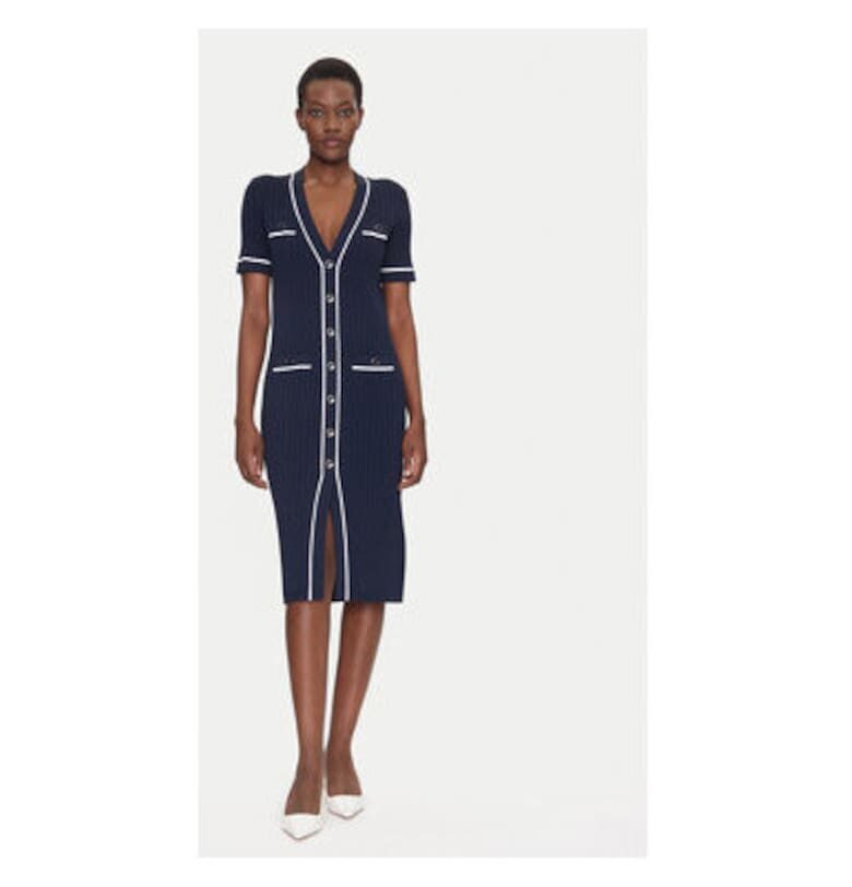 Дамска рокля  100004 CANDELOTTO - Вискоза/Полиамид - Тъмносин - Тъмносин LUISA SPAGNOLI