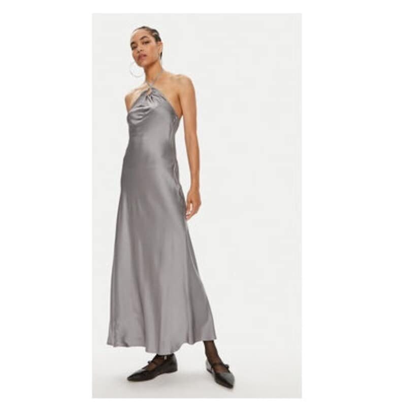 Дамска рокля - 2-ри ден - 304354250 - Вискоза/Рейон - Сива - Сив 2ndday