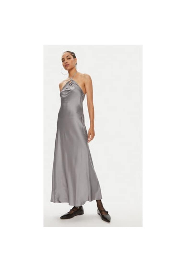 Дамска рокля - 2-ри ден - 304354250 - Вискоза/Рейон - Сива - Сив 2ndday