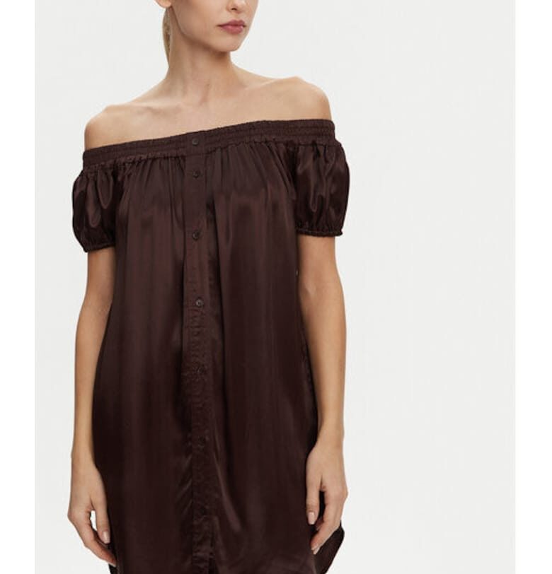 Дамска рокля - 2-ри ден - 305138774 - Вискоза - Кафяв - Кафяв 2ndday