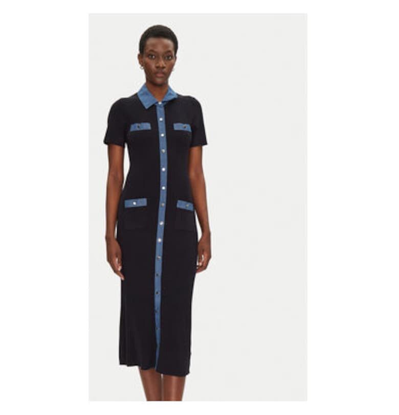 Дамска рокля  241-RMSISSI - Вискоза/Полиамид - Тъмносин - Тъмносин Morgan