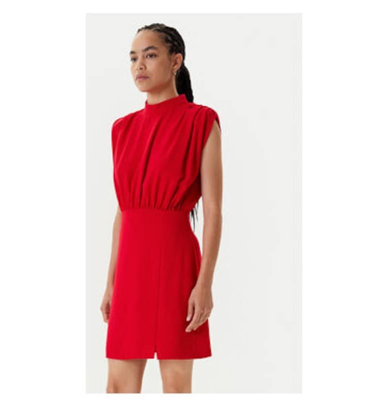 Дамска рокля  251-RESTY.F - Полиестер - Червена - Червен Morgan