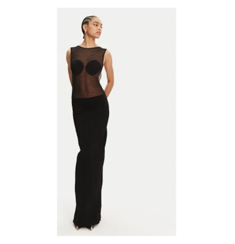 Дамска рокля  25E251KN5922434 - Вискоза/Полиестер - Черна - Черен JACQUEMUS