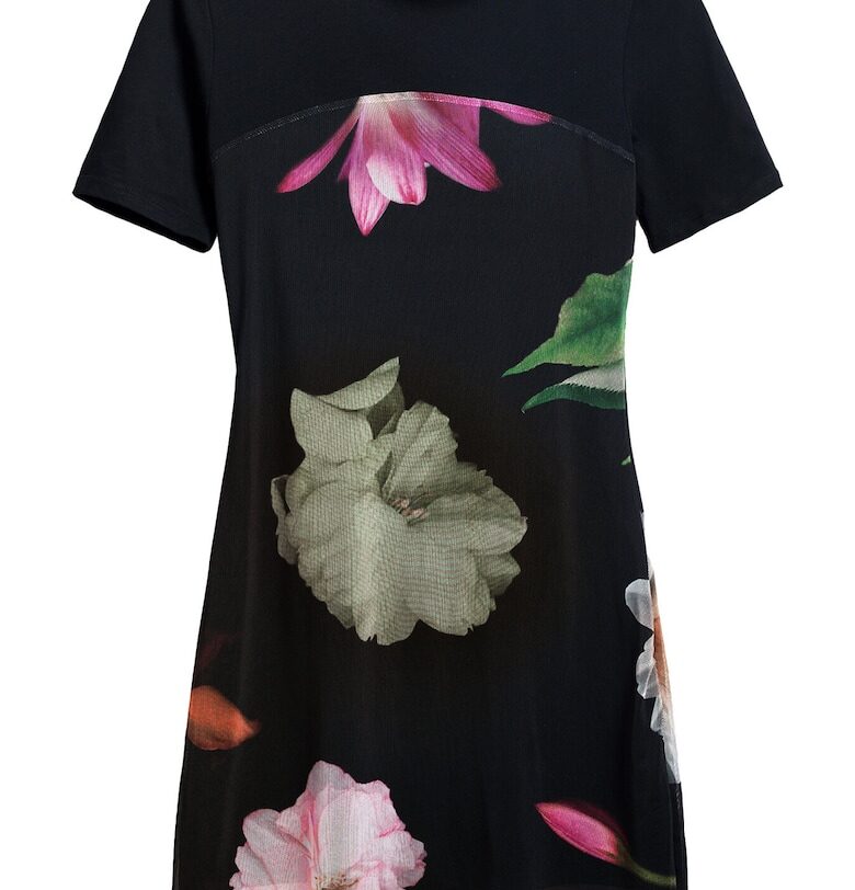 Дамска рокля  25SWVK14 - Полиестер/Памук - Черен DESIGUAL