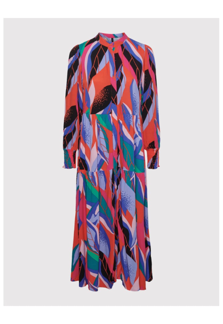 Дамска рокля - 300751886 - Вискоза - Многоцветен Yas