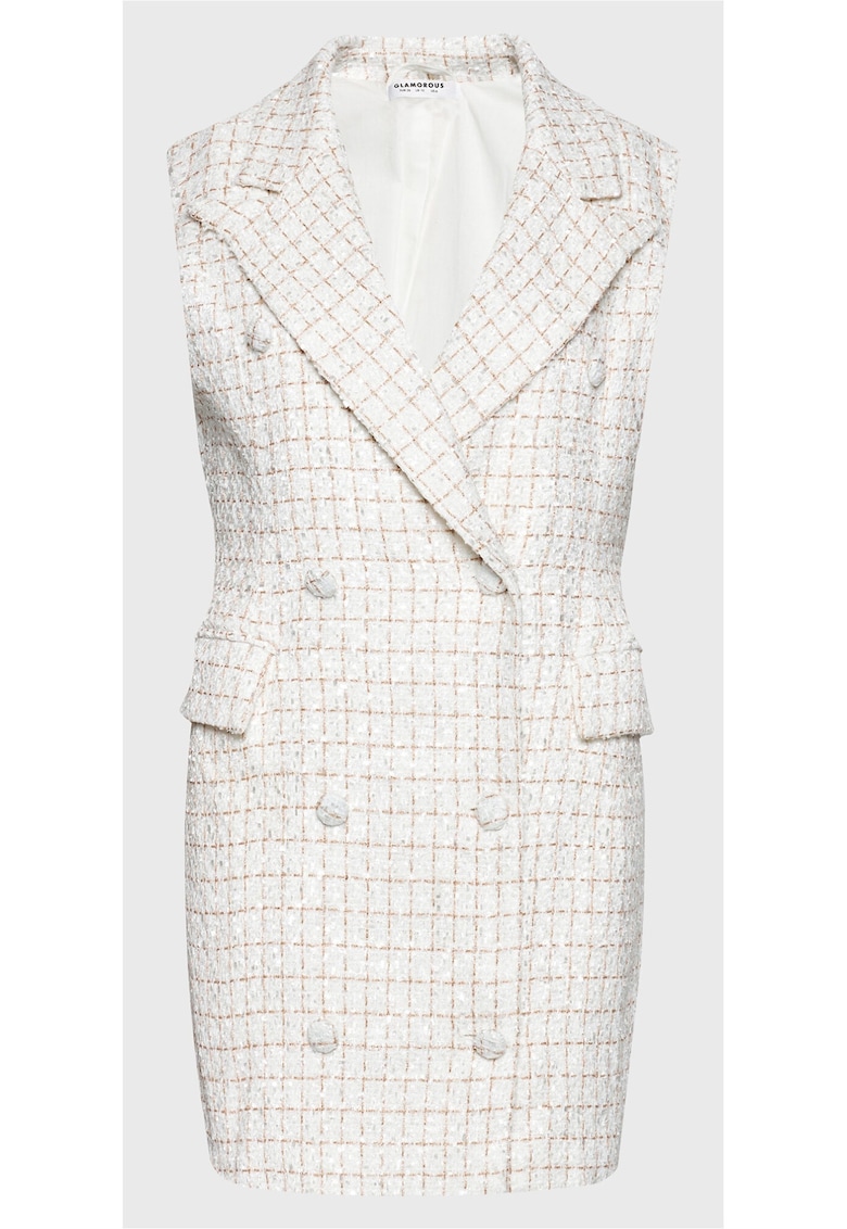 Дамска рокля - 301393139 - Полиестер - Бяла - Бял Glamorous