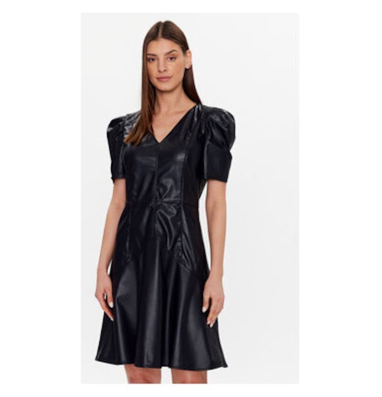 Дамска рокля -  301509387 - Еко кожа - Син - Син DKNY