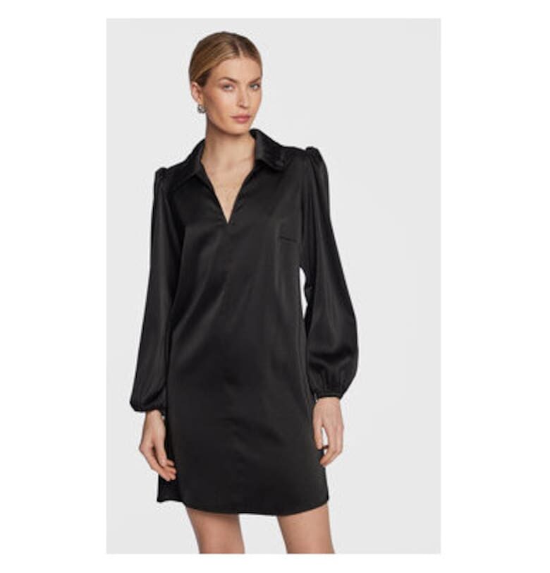 Дамска рокля -  301553083 - Рециклиран полиестер/Полиестер - Черна - Черен Samsoe Samsoe