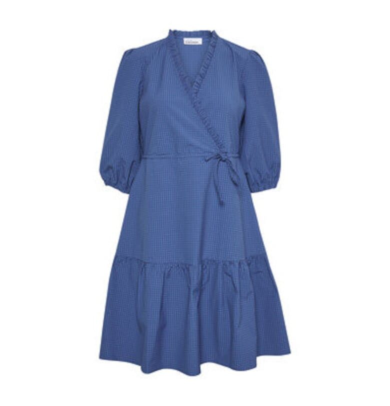 Дамска рокля -  301666325 - Памук/Полиестер - Син - Син Karen by Simonsen