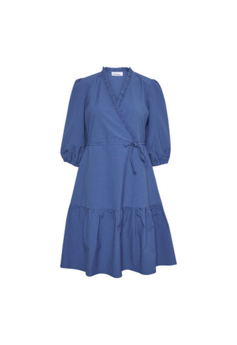 Дамска рокля - 301666325 - Памук/Полиестер - Син - Син Karen by Simonsen