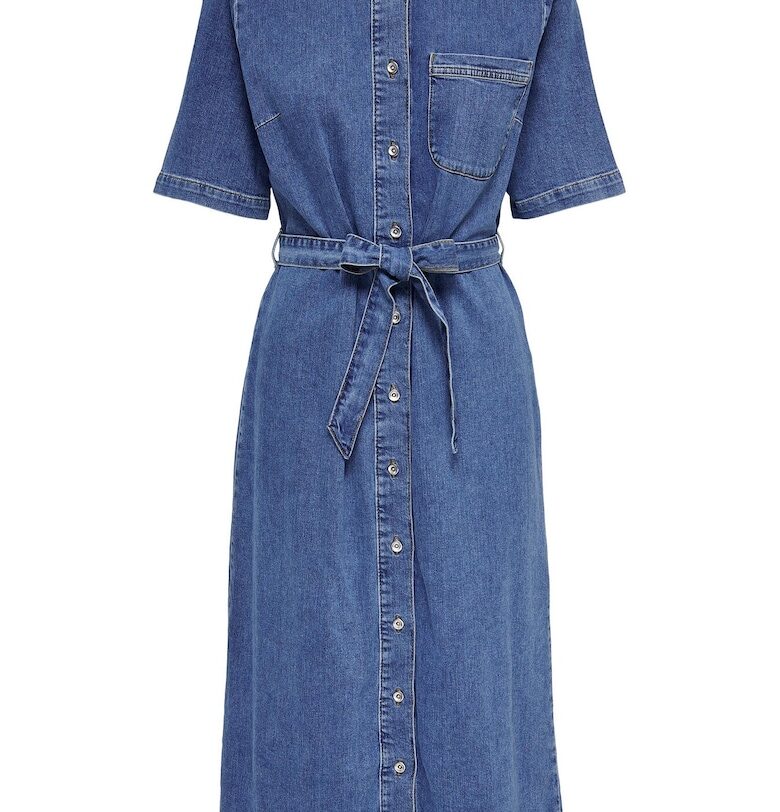 Дамска рокля -  301828341 - Синя - Памук Only