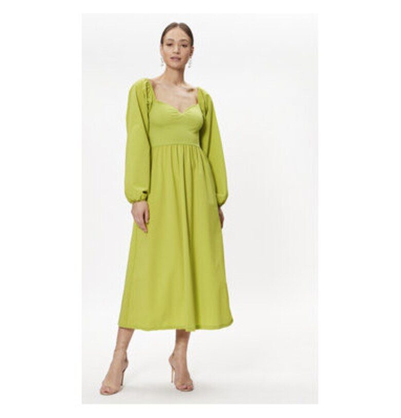 Дамска рокля -  302083602 - Вискоза/Полиамид - Зелен - Зелен GESTUZ