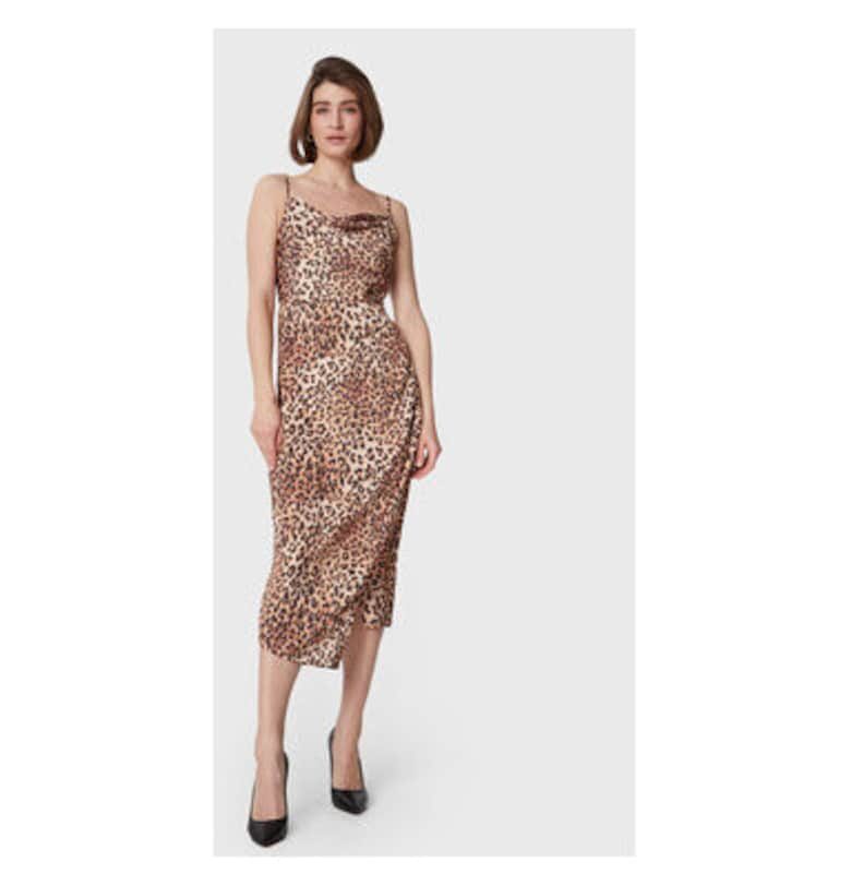 Дамска рокля -  302137886 - Полиестер - Бежов - Бежов Fracomina