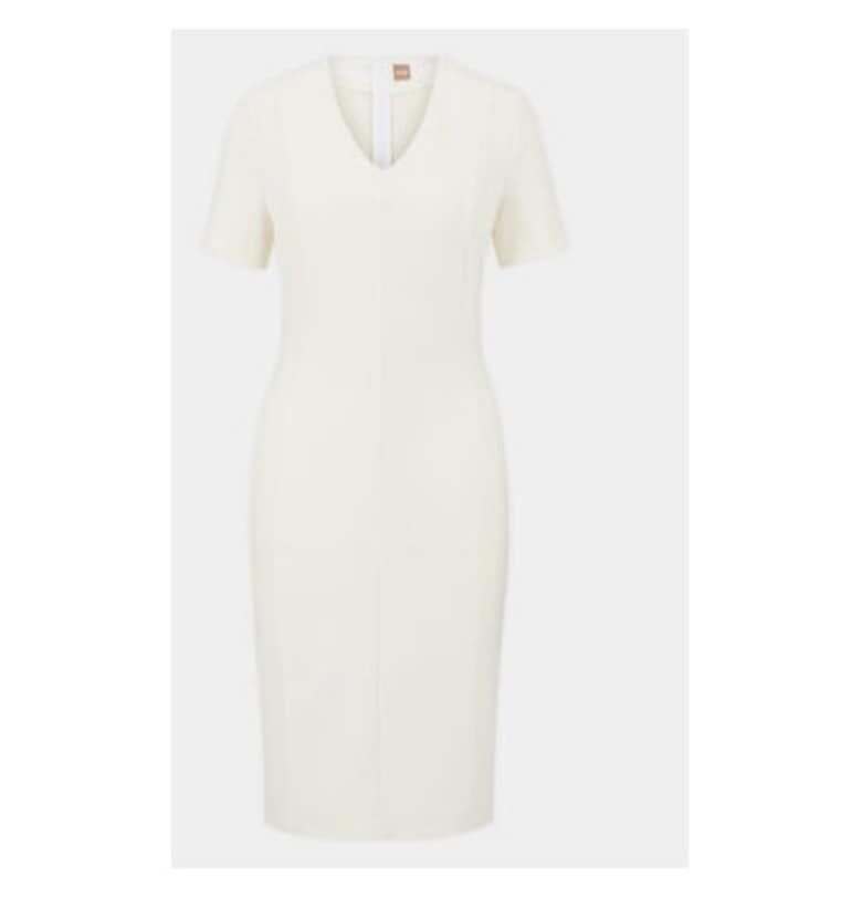 Дамска рокля -  302401345 - Вискоза/Полиестер - Бежов BOSS