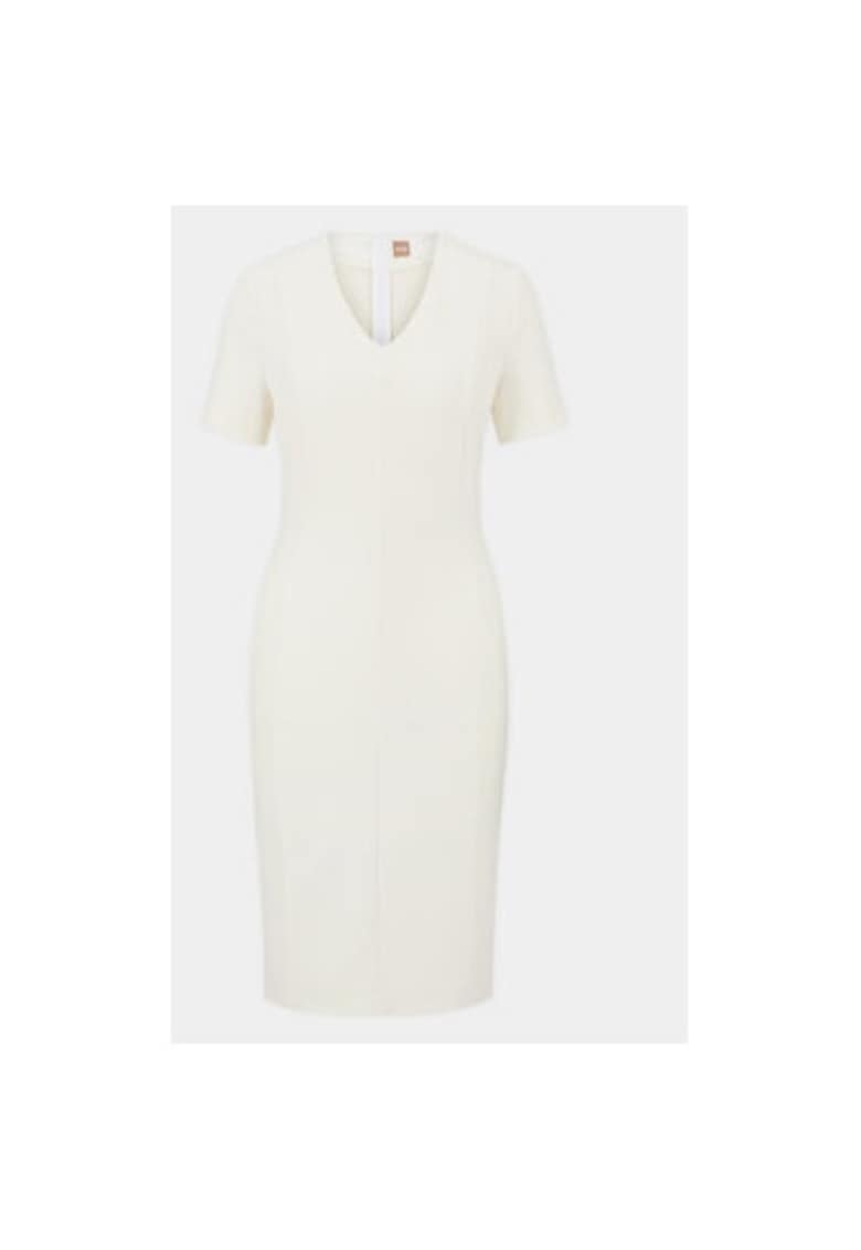 Дамска рокля - 302401345 - Вискоза/Полиестер - Бежов BOSS