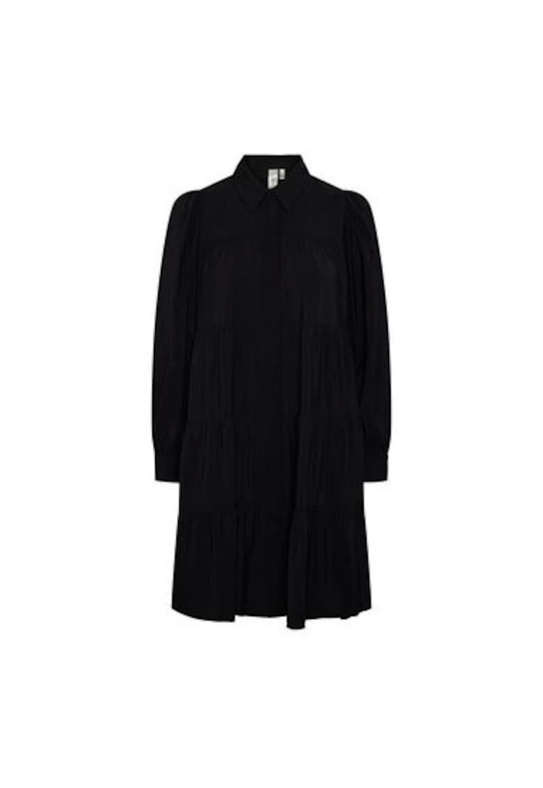 Дамска рокля - 302598717 - Черна - Вискоза - Черен Yas