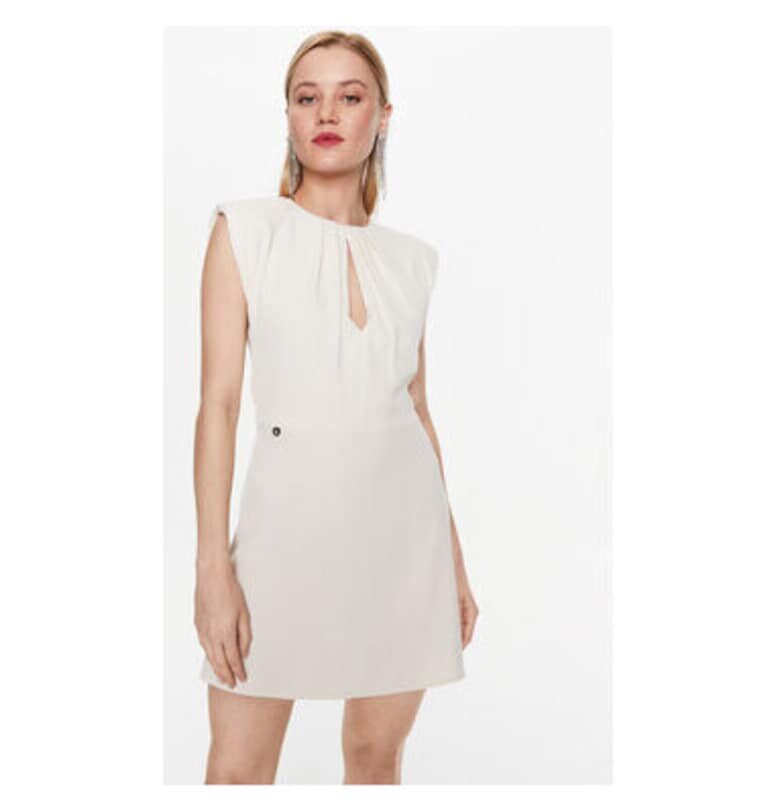 Дамска рокля -  302819423 - Полиестер - Бежов - Бежов kontatto