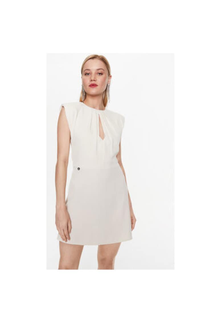 Дамска рокля - 302819423 - Полиестер - Бежов - Бежов kontatto