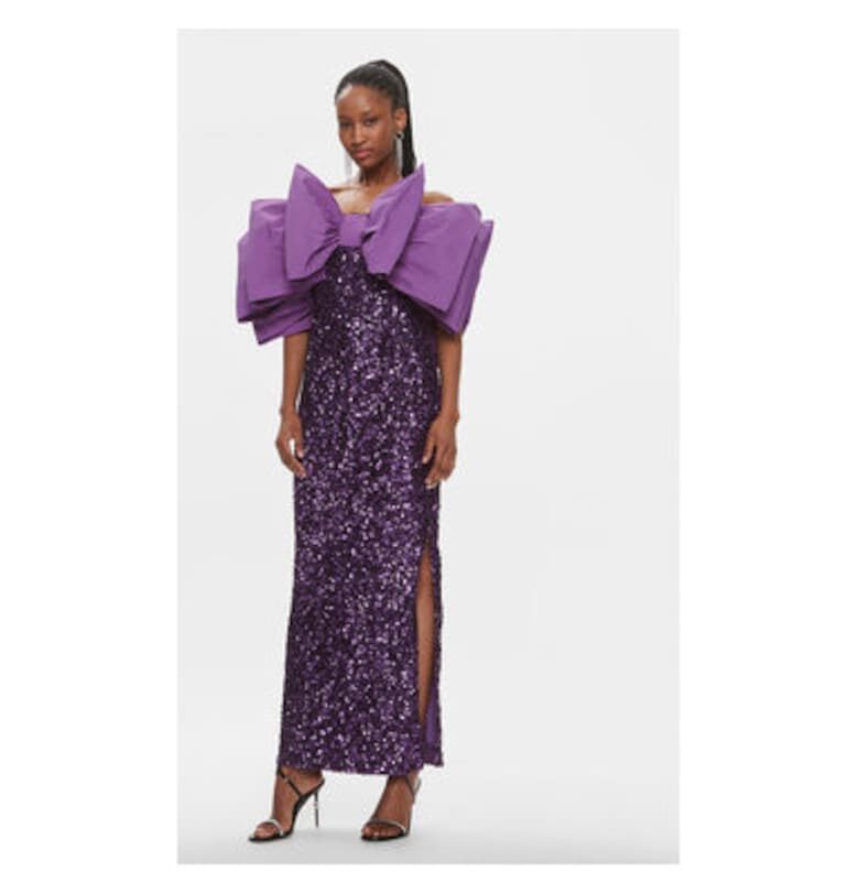 Дамска рокля -  303546816 - Рециклиран полиестер - Лилаво - Виолетов ROTATE