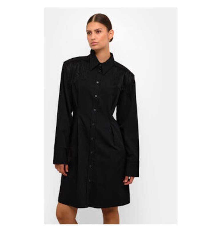 Дамска рокля -  303554248 - Полиестер/Вискоза - Черна - Черен Karen by Simonsen