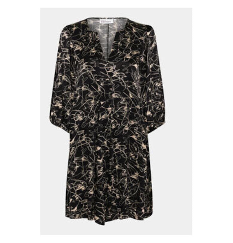 Дамска рокля -  303554262 - Вискоза - Черна - Черен Karen by Simonsen