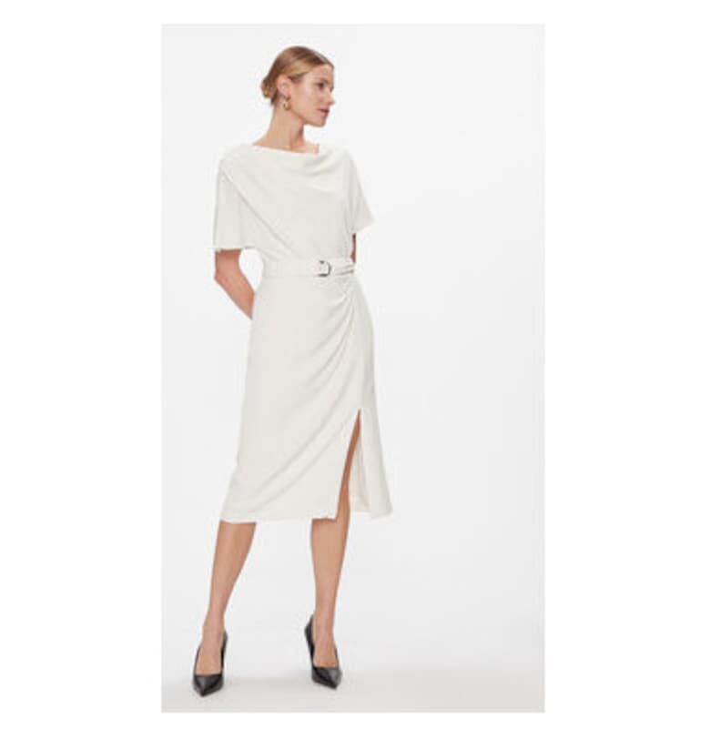 Дамска рокля -  303599959 - Рециклиран полиестер - Бежов - Бежов DKNY