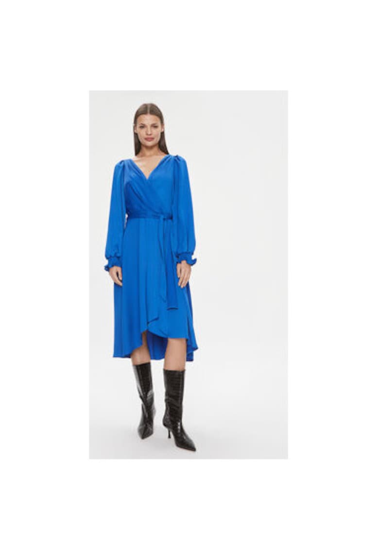 Дамска рокля - 303600037 - Полиестер - Син - Син DKNY