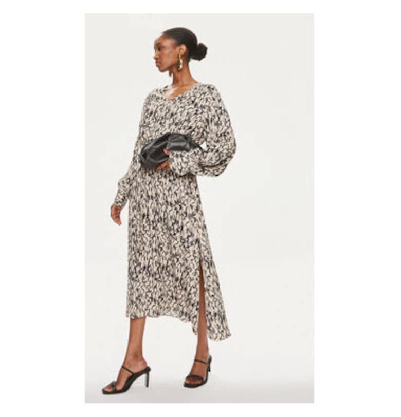 Дамска рокля -  303641382 - Вискоза - Бежов - Бежов Karen by Simonsen