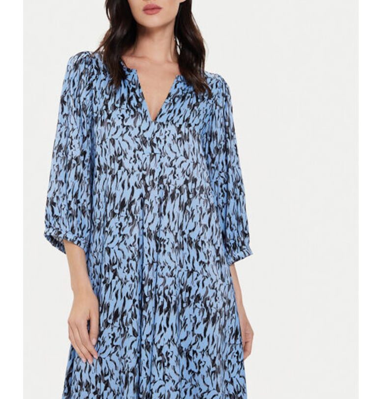 Дамска рокля -  303641443 - Вискоза - Син - Син Karen by Simonsen