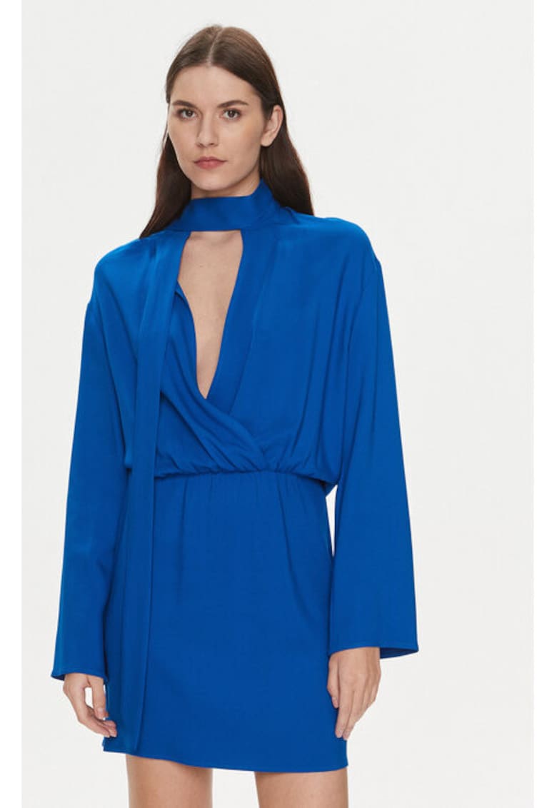 Дамска рокля - 303646110 - Вискоза - Син - Син Samsoe Samsoe