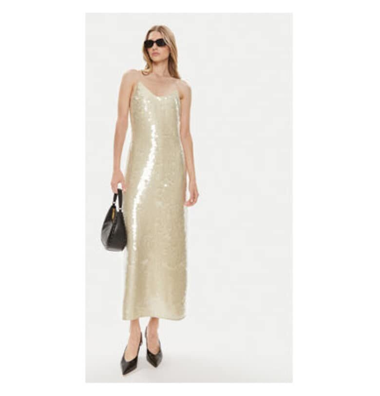 Дамска рокля -  303647537 - Рециклиран полиестер - Златист - Златист Samsoe Samsoe