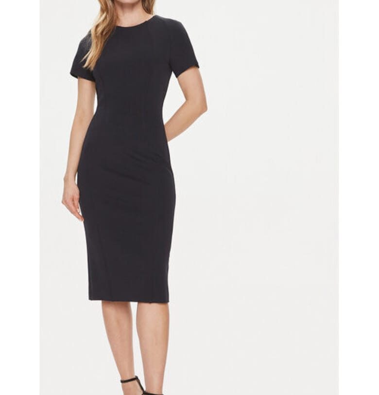 Дамска рокля -  303660338 - Ацетат/Вискоза - Син - Син BOSS