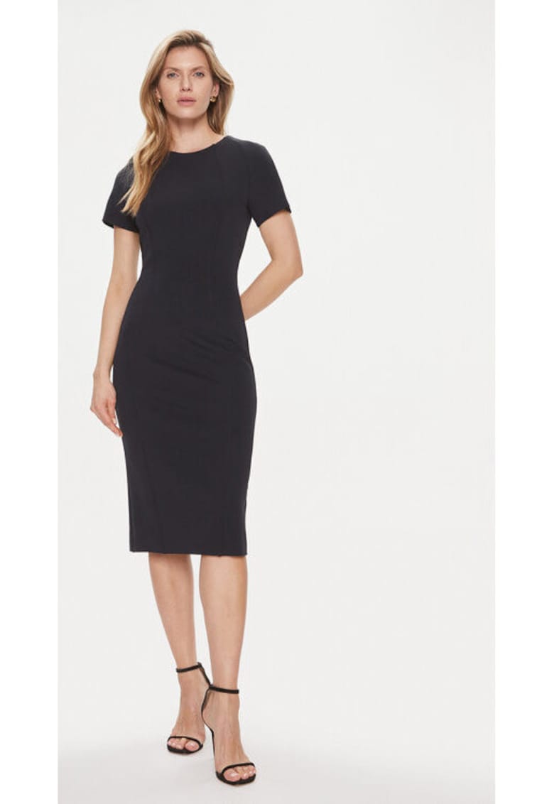 Дамска рокля - 303660338 - Ацетат/Вискоза - Син - Син BOSS