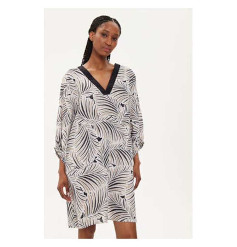 Дамска рокля -  303691103 - Памук - Бежов - Бежов Selmark