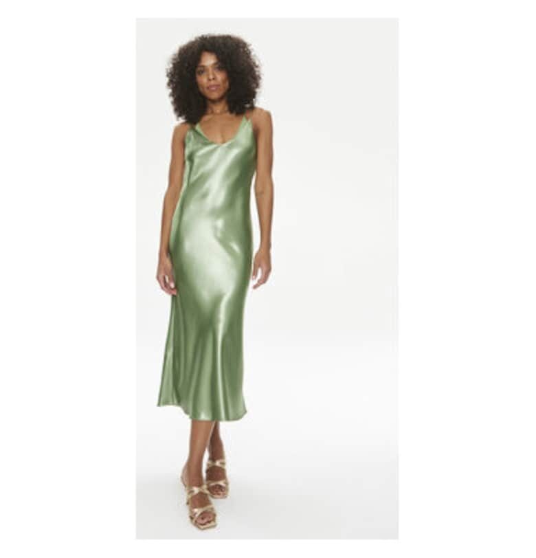 Дамска рокля -  303807078 - Полиестер/Рециклиран полиестер - Зелен - Зелен BOSS