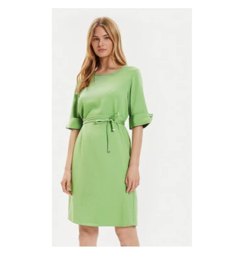 Дамска рокля -  303808938 - Вискоза - Зелена - Зелен BOSS