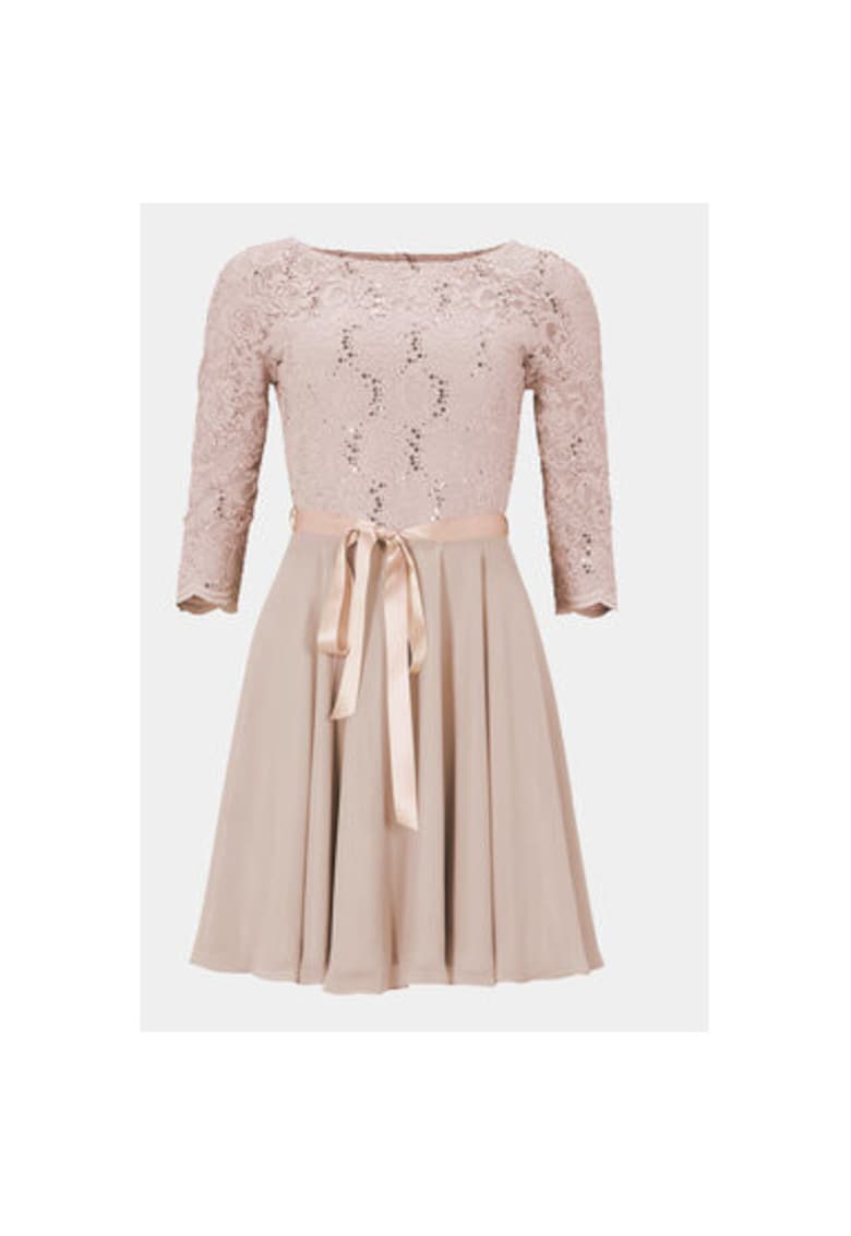 Дамска рокля - 303863906 - Полиестер - Розов - Розово Swing