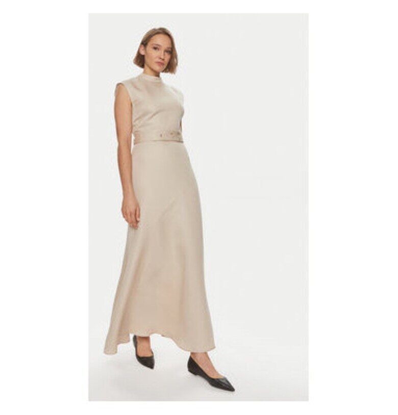 Дамска рокля  303891213 - Лен/Лиосел - Бежов IVY OAK