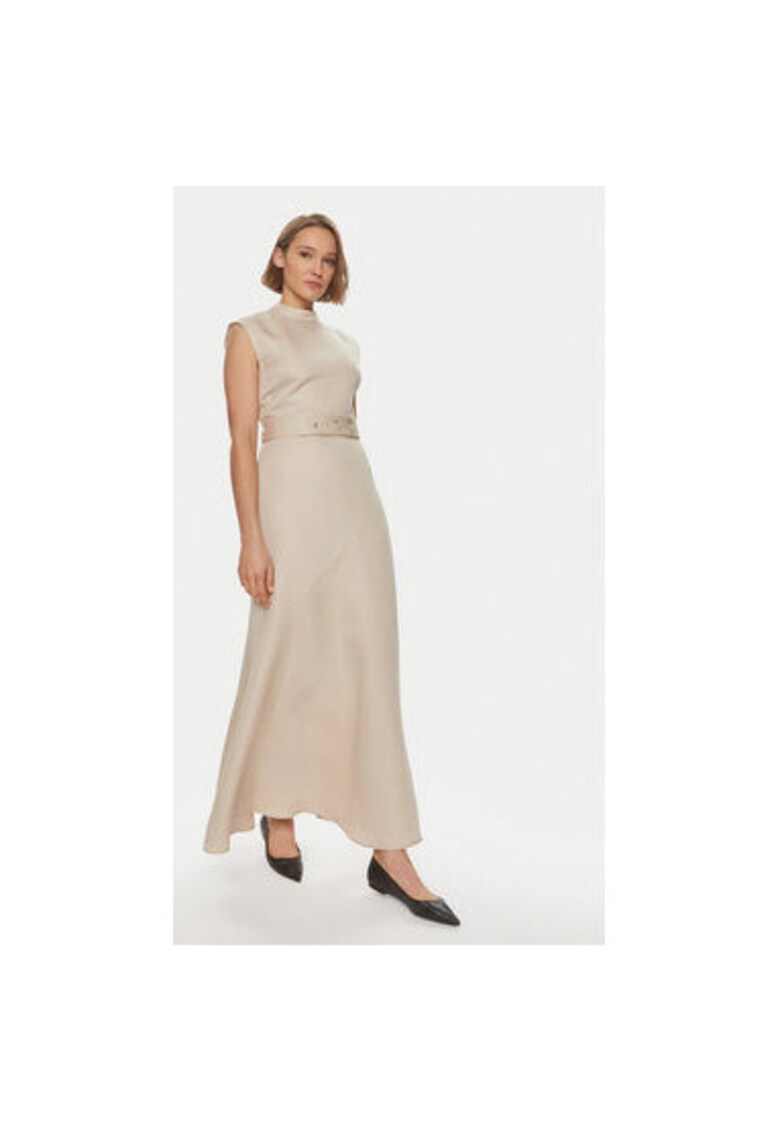 Дамска рокля 303891213 - Лен/Лиосел - Бежов IVY OAK