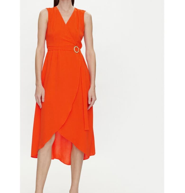 Дамска рокля -  303917814 - Полиестер - Оранжев - Оранжев Morgan