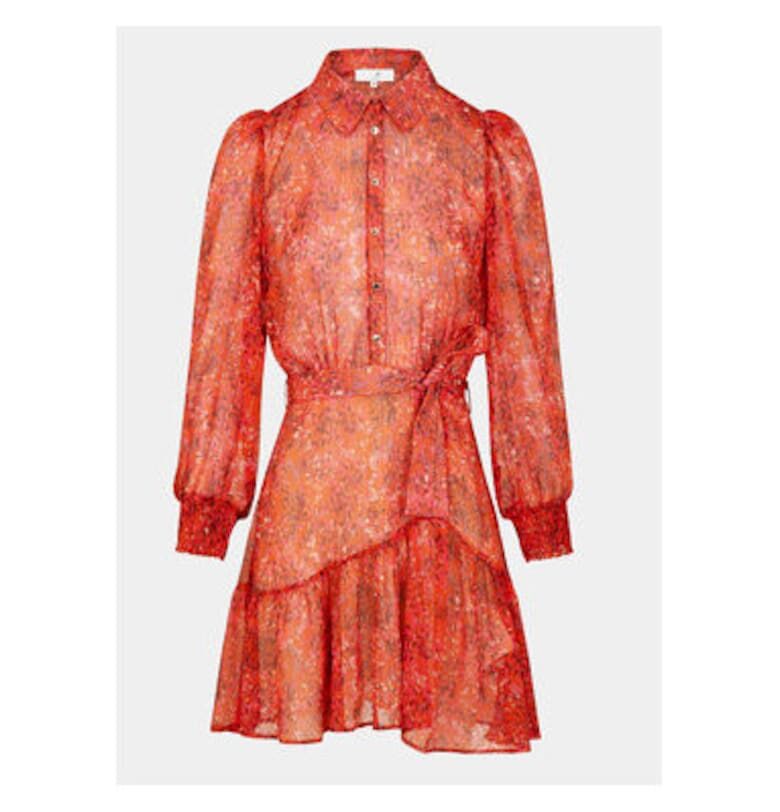 Дамска рокля -  303917821 - Полиестер - Оранжев - Оранжев Morgan