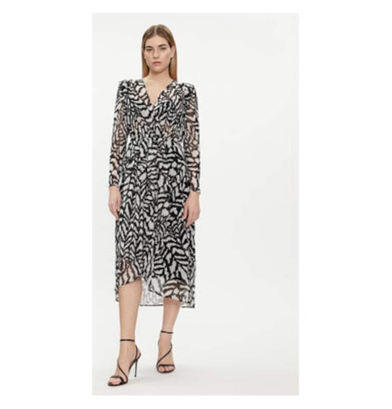 Дамска рокля -  303917852 - Рециклиран полиестер/Полиестер - Черен - Черен Morgan