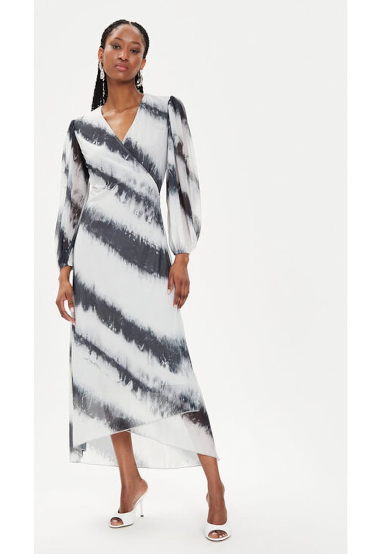 Дамска рокля - 303956776 - Рециклиран полиестер/Полиестер - Сива Bruuns Bazaar