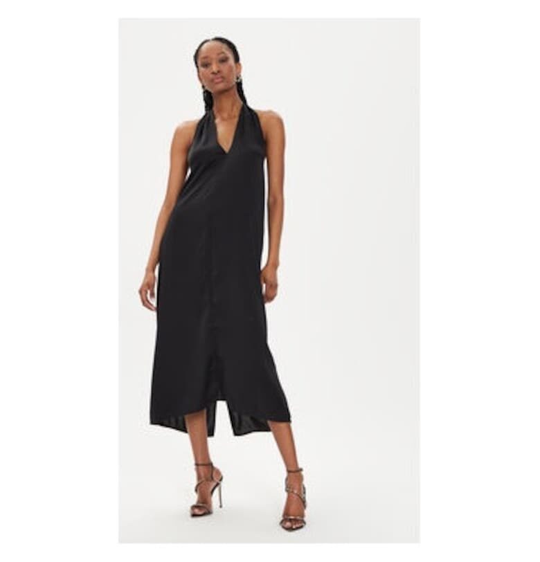 Дамска рокля -  303956967 - Коприна - Черна - Черен Bruuns Bazaar