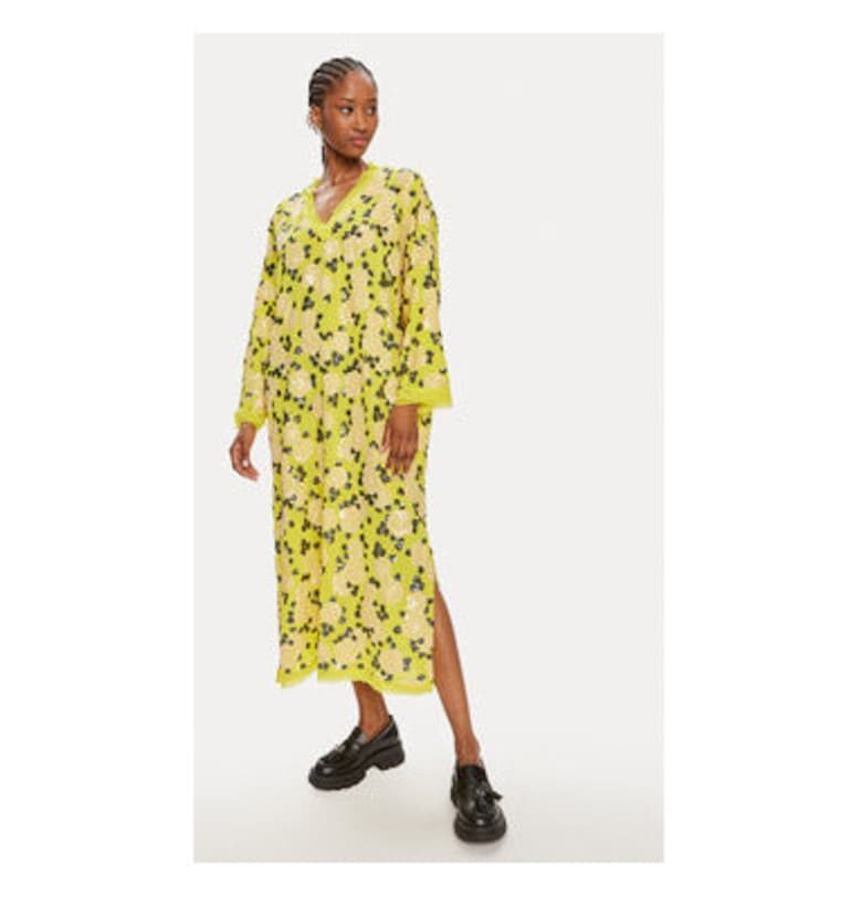 Дамска рокля -  304000355 - Полиестер - Жълт - Жълт Munthe